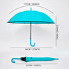 Teal Solid Black border Umbrella for Adults & Teens