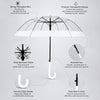 White Big Border Transparent Umbrella for Teens & Adults