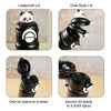 Black 3D Panda Stainless Steel Water Bottle | 550ml