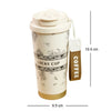 Black Floral Stainless Steel Premium Insulated Detox Infuser Bottle With Tea & Fruit Infuser Attachment | 520ml