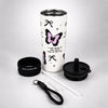 Black Pink Butterfly, Good Time Series, Stainless Steel Tumbler and Water Bottle for Kids & Adults, 710ml