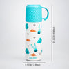 Blue Checks Cup Lid Design, Sleek Stainless Steel Thermos & Water Bottle for Kids, 350ml