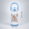 Blue Lid, B'day Capybara Series, Stainless Steel Water Bottle for Kids, 600ml