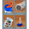 Blue & Multi polka, soft silicone handle series, Stainless Steel Tumbler and Water Bottle | 650ml