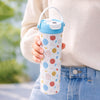 Light Blue & orange sprinkles soft silicone handle series, Stainless Steel Tumbler and Water Bottle | 650ml