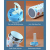 Light Blue & orange sprinkles soft silicone handle series, Stainless Steel Tumbler and Water Bottle | 650ml