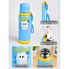 Blue Yellow, Happy Study Design, Stainless Steel Thermos & Water Bottle for Kids, 600ml