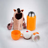 Brown Horse Design,
Two Lid Series with Plush Cover, Stainless Steel
Water Bottle & Hot thermos flask for
Kids and Toddlers, 500ml