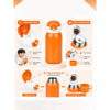 Brown Horse Design,
Two Lid Series with Plush Cover, Stainless Steel
Water Bottle & Hot thermos flask for
Kids and Toddlers, 500ml