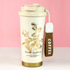 Lily Gold Stainless Steel Premium Insulated Detox Infuser Bottle With Tea & Fruit Infuser Attachment | 520ml