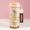 Lily Pink Stainless Steel Premium Insulated Detox Infuser Bottle With Tea & Fruit Infuser Attachment | 520ml