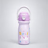 Pink Puppy Design, Stainless Steel Dual Lid Water Bottle for Kids, 500ml