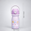 Pink Puppy Design, Stainless Steel Dual Lid Water Bottle for Kids, 500ml