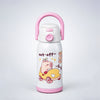 Pink Lid, Set Off Capybara Series, Stainless Steel Water Bottle for Kids, 600ml