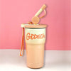 Pink Ombre Shaded Stainless Steel Tumbler Water Bottle | 550ml