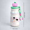 Puppy Checks, sleek Stainless Steel Water Bottle with Infuser attachment for Kids, 400ml