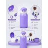 Purple Bear Design,
Two Lid Series with Plush Cover, Stainless Steel
Water Bottle & Hot thermos flask for
Kids and Toddlers, 500ml