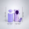 Purple Bear Design,
Two Lid Series with Plush Cover, Stainless Steel
Water Bottle & Hot thermos flask for
Kids and Toddlers, 500ml
