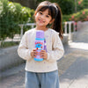 Purple Blue ,Water Swim Design, Stainless Steel Thermos & Water Bottle for Kids, 600ml