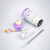 Purple Stars, sleek Stainless Steel Water Bottle with Infuser attachment for Kids, 400ml