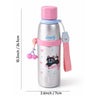Pink Silver Black Cat Stripes Cap Series,  Stainless Steel Kids Water Bottle | 520ml