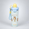 Sleeping Bear, Yellow Ball Lid Series, Stainless Steel Tumbler and Water Bottle for Kids & Adults, 650ml