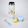 Sleeping Bear, Yellow Ball Lid Series, Stainless Steel Tumbler and Water Bottle for Kids & Adults, 650ml