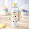 Yellow Polka Dots Stripes Cap Series,  Stainless Steel Kids Water Bottle | 520ml
