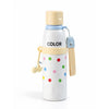 Yellow Polka Dots Stripes Cap Series,  Stainless Steel Kids Water Bottle | 520ml