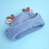 Blue Baby Antler Knitted Soft Woolen Winter Cap With Tie Up | 6-18 Months