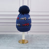 2Pcs Dark Navy Cars Themed Beanie Winter Cap With Matching Neck Cuff Style Muffler | 5-10 Years