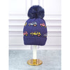 2Pcs Blue Red Cars Themed Beanie Winter Cap With Matching Neck Cuff Style Muffler | 5-10 Years