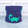 2Pcs Blue Green Face Dino Themed Beanie Winter Cap With Matching Neck Cuff Style Muffler