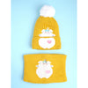 Little Surpise Box , 2Pcs Occur White Bear Themed Beanie Winter Cap With Matching Neck Cuff Style Muffler | 4-10 Years
