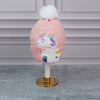 2Pcs Peach Unicorn Themed Beanie Winter Cap With Matching Long Style Neck Muffler | 4-10 Years