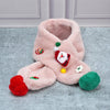 2Pcs Pink Santa Christmas Themed Winter Cap Beanie With Matching Long Style Neck Muffler | 3-10 Years