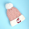 2Pcs Pink Santa Christmas Themed Winter Cap Beanie With Matching Long Style Neck Muffler | 3-10 Years