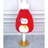 2Pcs Red Snowman Themed Beanie Winter Cap With Matching Long Style Neck Mufflers | 4-10 Years