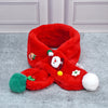 2Pcs Red Santa Christmas Themed Winter Cap Beanie With Matching Long Style Neck Muffler | 3-10 Years