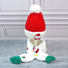 2Pcs White Santa Christmas Themed Winter Cap Beanie With Matching Long Style Neck Muffler | 3-10 Years