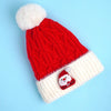 2Pcs White Santa Christmas Themed Winter Cap Beanie With Matching Long Style Neck Muffler | 3-10 Years