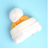 2Pcs Yellow Santa Christmas Themed Winter Cap Beanie With Matching Long Style Neck Muffler | 3-10 Years