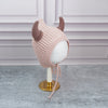 Peach Baby Horns Knitted Soft Woolen Winter Cap With Tie Up | 6-18 Months