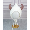 White Baby Horns Knitted Soft Woolen Winter Cap With Tie Up | 6-18 Months