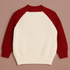 Cream & Red Dachshund Knitted Winter Cardigan