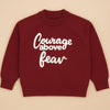 Maroon Courage Above Fear Cardigan