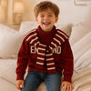 Maroon White Cardigan with Muffler