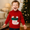 Red Christmas Stocking Snowman Knitted Cardigan