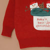 Red Christmas Stocking Snowman Knitted Cardigan
