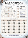 Red Horse Pattern Knitted Winter Cardigan, Christmas Sweater for Kids
